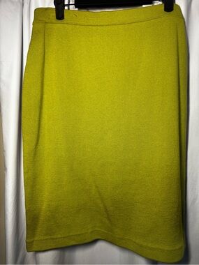 Women's Pencil Knit Skirt in Lime Green